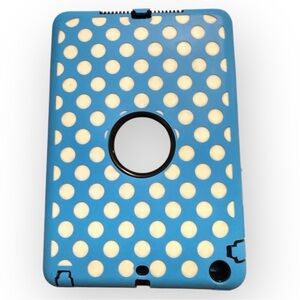 ‼️ULAK Mini Ipad Stylish Blue Polka Dot Tablet Case
